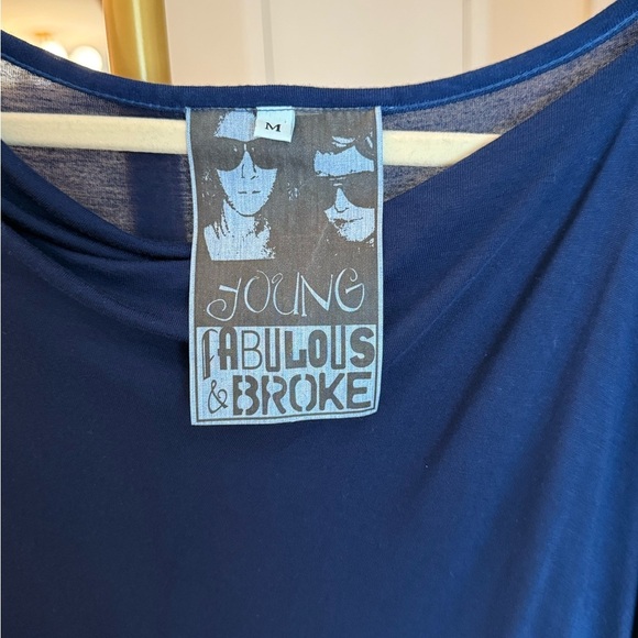 Young Fabulous & Broke YFB Blue Ombré Sleeveless Tunic Dress Cover Up- Medium - Picture 3 of 7